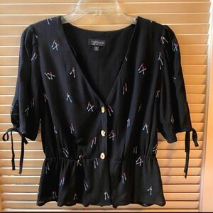 Topshop Peplum Blouse